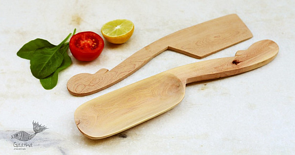 Beige - Udayagiri Wooden Fish Design Fork